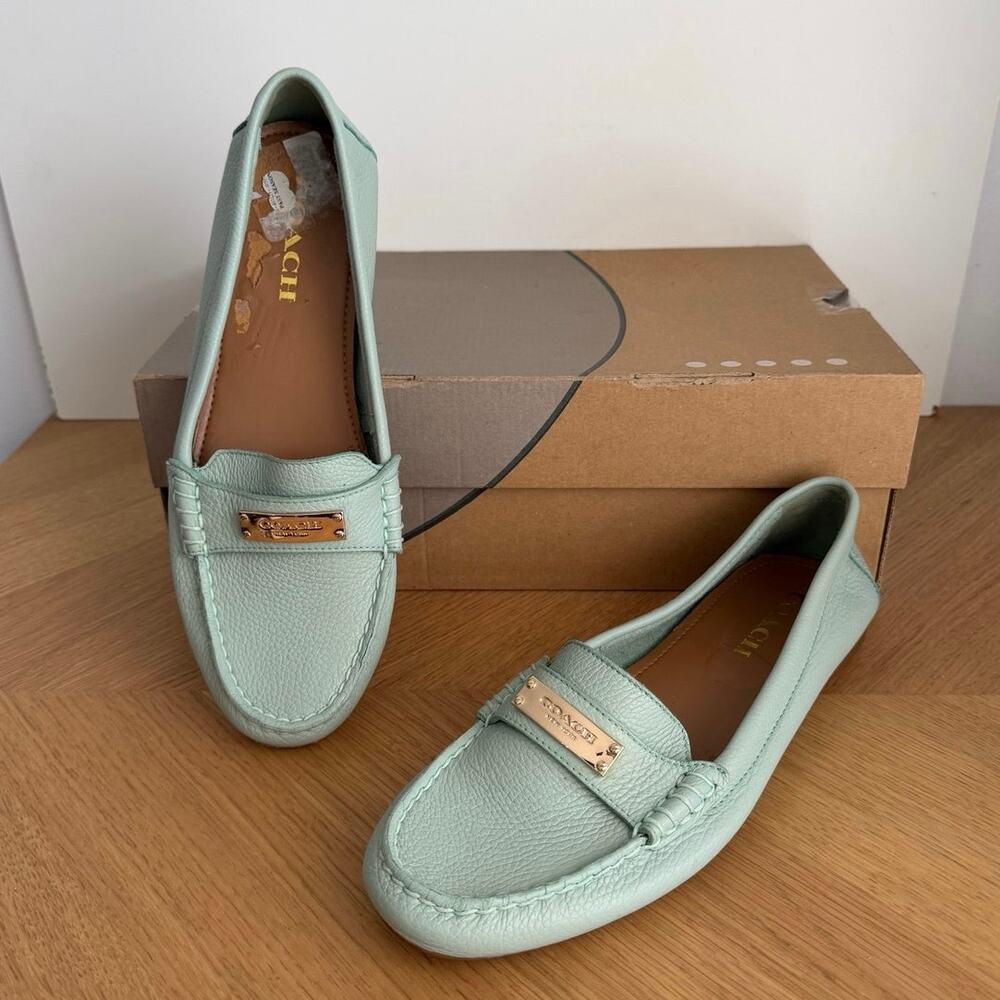 COACH Fredrica ‘Mint/Gold’ Women Slip On Loafers - SZ 8.5